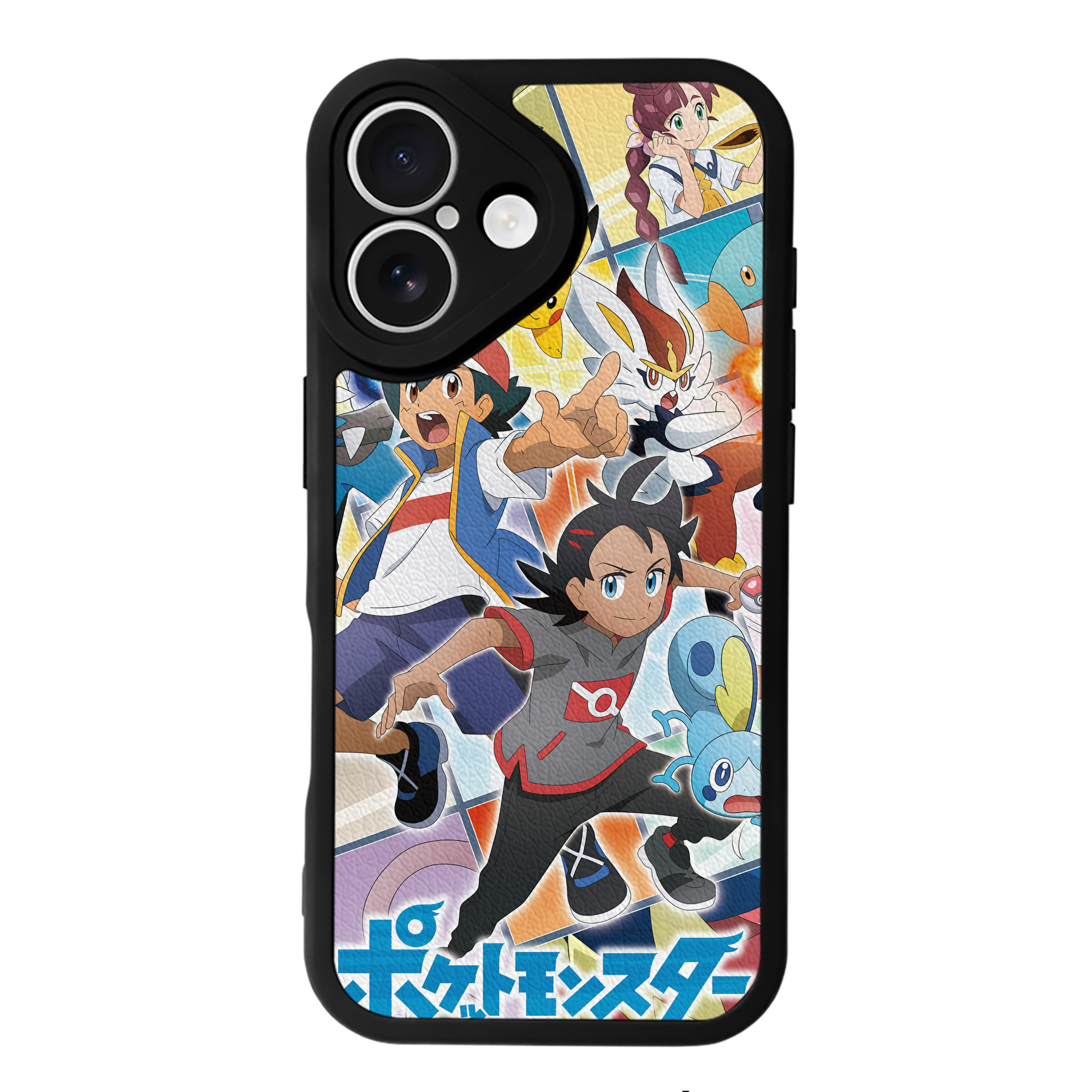 （画像用） ポケットモンスター Pokémon 【iPhone 16シリーズ対応】シリコンスマホケース（レザー調） 材質：シリコン